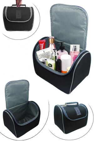 Large Interior Volume Cosmetic Makeup Bag with Handle Travel Set Accessory Organizer 24x21x15 cm - Helen's Home