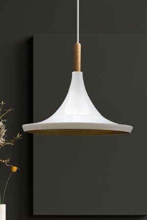 Large Metal Chandelier Wooden Head Kitchen Living Room Cafe Office Patisserie Single Pendant Lamp Lighting BMM2026A - Bamyum