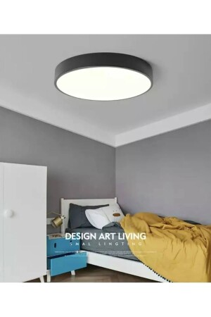Large size 24w metal black case 6500k white light flush ceiling chandelier home office lighting fixture black24yvrlk - Viesteknoloji
