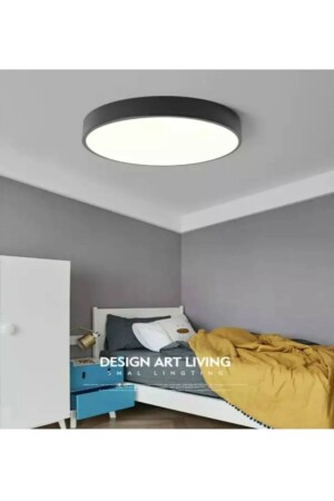 Large Size 24w Metal Black Case Ceiling Zero Led Panel Luminaire Chandelier 6500K White Light Home Office Workplace 24wsyv1 - luxshome