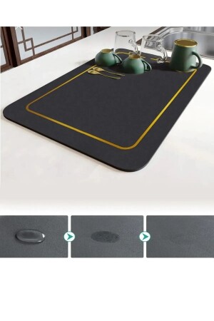 Large Size 50x40cm Rubber Dish Drying Mat Tablecloth Foldable Countertop Dish Rack 2358963 - kalitexhome
