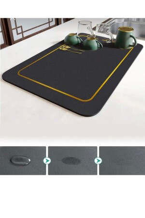Large Size 50x40cm Rubber Dish Drying Mat Tablecloth Foldable Countertop Dish Rack ew-bls123 - KÜÇÜK EW