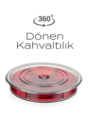 Large Size 6 Compartment 360 Degree Rotating Breakfast Set - Round Breakfast Set with Detachable Bowl KHVL360S - Rassva