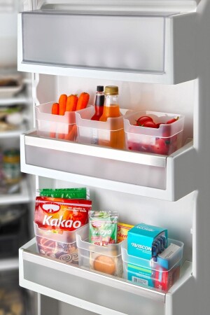 Large Size 6-Piece Multi-Purpose Refrigerator Inside Organizer Box - Multi-Purpose Organizer 0-95ml - Kitchen Life