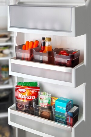 Large Size 6-Piece Multi-Purpose Refrigerator Inside Organizer Box - Multi-Purpose Organizer 0-95ml - Kitchen Life