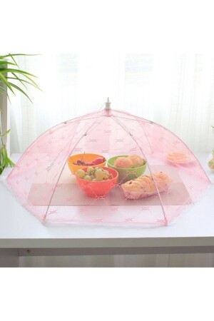 Large Size Food Fly Screen 4 Pieces Food Mosquito Pest Umbrella Pink 4 Pieces PRA-5429493-3320 - For Prime