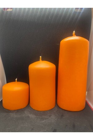 Large Size Roller 3 Scented Cylinder Candle Set Handmade Decorative Cylinder Set Gift - ersustore