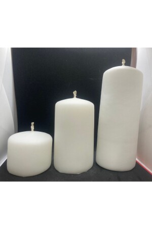 Large Size Roller 3 Scented Cylinder Candle Set Handmade Decorative TYC00451972376 - ersustore