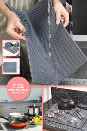 Large Size Silicone Dish Drying Mat Dish Rack | - EARABUL
