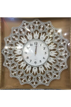 Large Size Stone Living Room Type Modern Wall Clock (New Model) (54 Cm. ) İŞSAT-54BTLY - QUARTZ