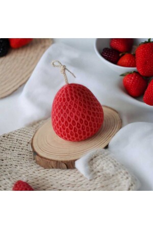 LARGE STRAWBERRY SILICONE CANDLE MOLD - Hobi Yap