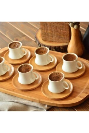 Largi Coffee Set for 6 Persons Bamboo - Evimsepette