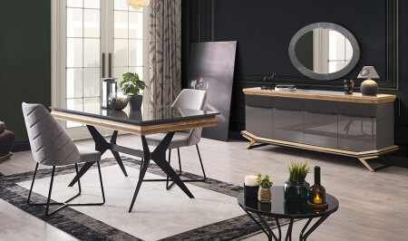 Larina Anthracite Dining Room - Cadde Yıldız