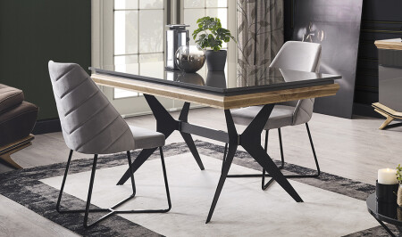 Larina Anthracite Table Set - Cadde Yıldız
