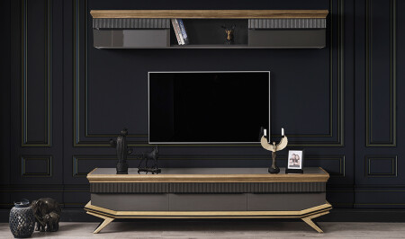 Larina Anthracite TV Unit - Cadde Yıldız