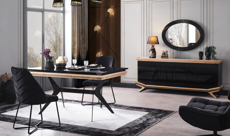 Larina Black Dining Room - Cadde Yıldız