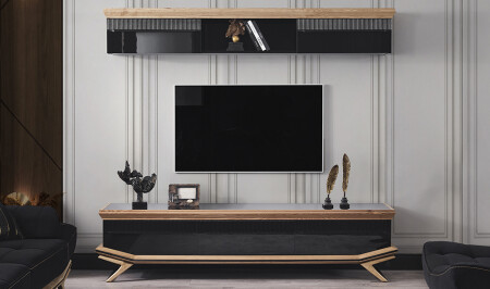 Larina Black TV Unit - Cadde Yıldız