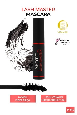 Lash Master Dolgunluk Etkili Maskara - Siyah - Note Cosmetics