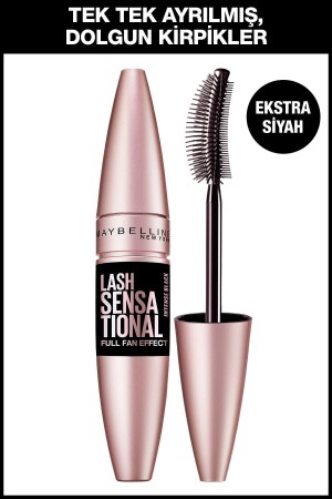 Lash Sensational Intense Black Mascara with Fan Effect - Extra Black - Maybelline New York