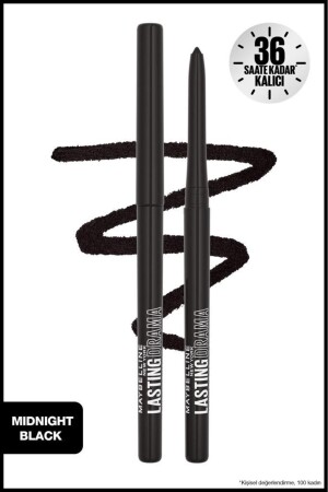 Lasting Drama Automatic Liner Eye Pencil - Midnight Black - Maybelline New York