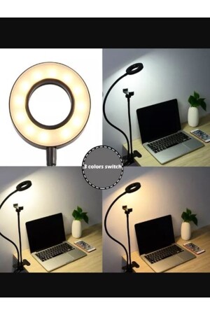 Latched Reading Study Acrobatic Table Lamp 3 Different Lights with Adjustable Clamp gmn-2ın1desklampfk - gaman