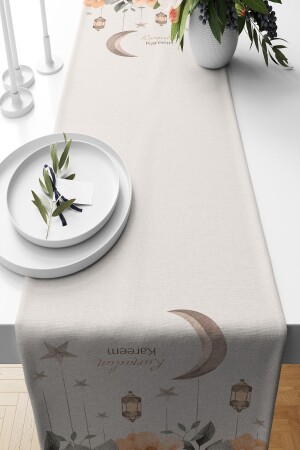 Läufer Ramadan mit Blumenmuster aus Wildleder, gewebt, 140 x 40 cm - Pilloveland