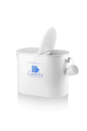 Laundry Detergent Box with Metal Compartment White 12 Lt 9966524 - Blueeslife
