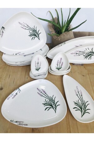 Lavendel-Frühstücksset für 6 Personen, 15-teilig, khvl24 - GULHANILE