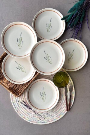 Lavender 6-Person Porcelain Cake Plate Set PDLVT06PS - porselenden