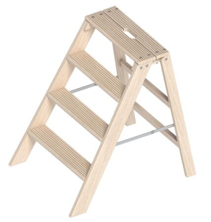 LAYHER wooden ladder, 4 steps - Layher