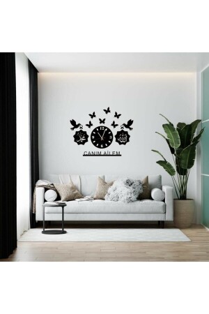 Lazer Kesim Kelebek Saat - Mor Designer