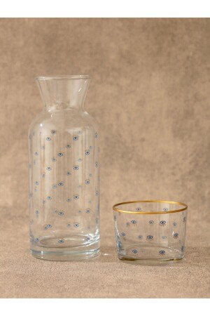 Lc Waikiki Eye Printed Jug with Glass 700 ml Funtex 3135 - LC Waikiki