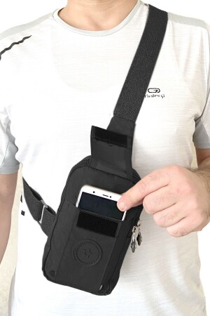 Ld49 Crinkle Mini Cross Chest Bag Bodybag - Lederax