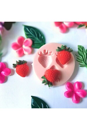 LEAF STRAWBERRY SILICONE CANDLE MOLD - Hobi Yap