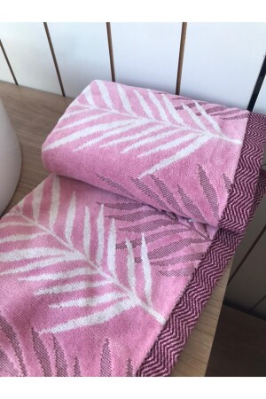 Leaf Velvet Hand and Face Towel (Pink of 2) 2121945290 - Özdilek
