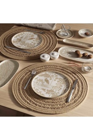 MNZ-Leafy 28 قطعة مجموعة الإفطار - D2r 1500202823 - Pierre Cardin
