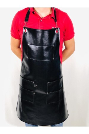 Leather Butcher Apron Barber Hairdresser Apron Adjustable Leather Hanger Pocket Apron Model Types - Önlük Sepeti