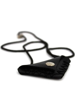 Leather Case Drawstring Neck Strap Useful Amulet Case Real Leather - Ema