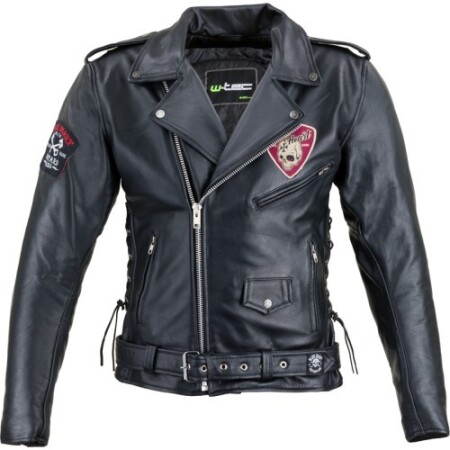 Leather motorcycle jacket W-TEC Black Heart Perfectis - Black - W-TEC