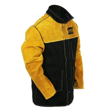 Leather welding jacket ESAB FR, black/yellow - ESAB