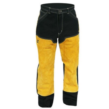 Leather welding trousers ESAB FR, black/yellow - ESAB