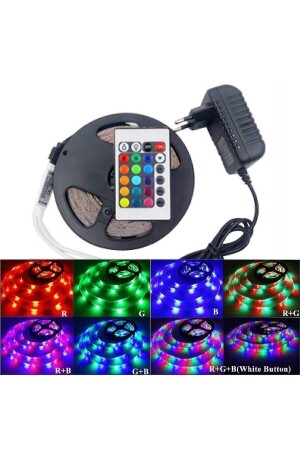 MNZ-Led متحركة التشبيك واللعب التحكم في المحول RGB شريط الإضاءة 5 متر - Alkiliç