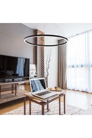 Led Avize Sarkıt Cırkel Tra30041c Ø80cm Boya:siyah - Işık:3000k Sıcak Beyaz TR1P41A05Q80Z1I3 - TRİOLUX