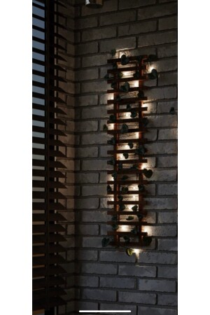 LED-batteriebetriebener Blumentopf aus Kiefernholz mit Efeu-Ständer, Blumentopf, Wintergarten, Balkon, Dekoration, künstliche Blume - Msağwoods