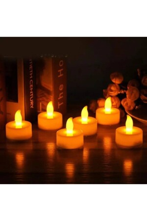 Led Candle 10 Pieces LED Candle Model Illuminated Tealight Candle Battery Operated - Alshop