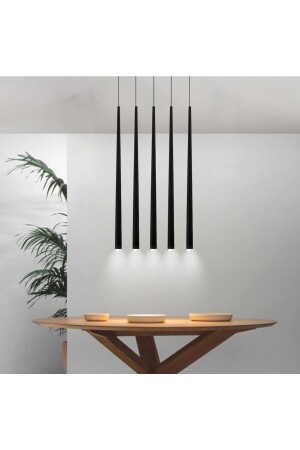 Led Chandelier Pendant Lamp Long Clarion Tra83021l 5*52cm Paint: black - Light: 3000k Warm White TR1P98A07L52Z5-I3 - TRİOLUX