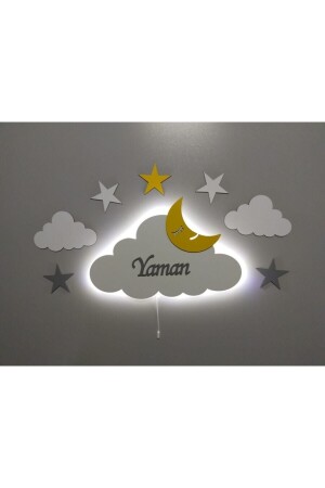 أضاءة LED المزخرفة من الخشب السحابية الليلية - Fabrikahşap