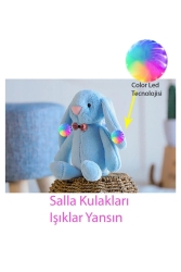 Led Işıklı, Uyku Arkadaşı Uzun Kulak Bunny Peluş Tavşan 65cm ledbunny - Sole
