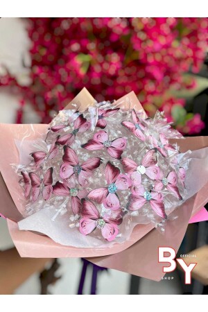 LED Lighted Butterfly Bouquet A Quality Large Size Bouquet Gift Blue Butterfly Valentine's Day Special - Byshopping