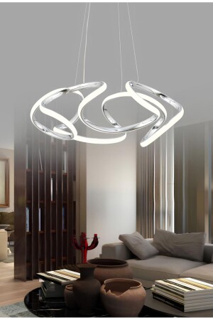 LED moderne Pagani Pendelleuchte LED Kronleuchter Chrom 45 cm groß - Burenze